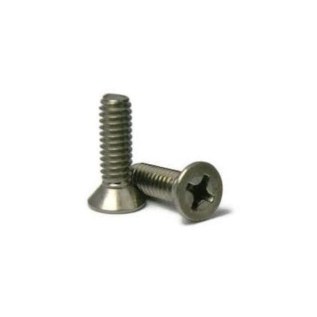 Newport Fasteners 5/16"-18 x 2-1/2 in Phillips Flat Machine Screw, Plain 18-8 Stainless Steel, 400 PK 608138-BR-400